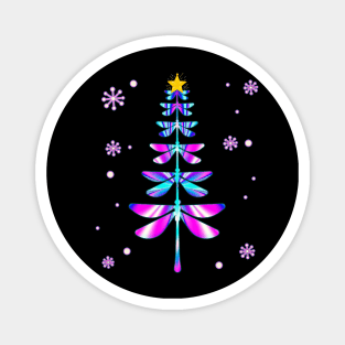 dragonfly christmas tree Magnet